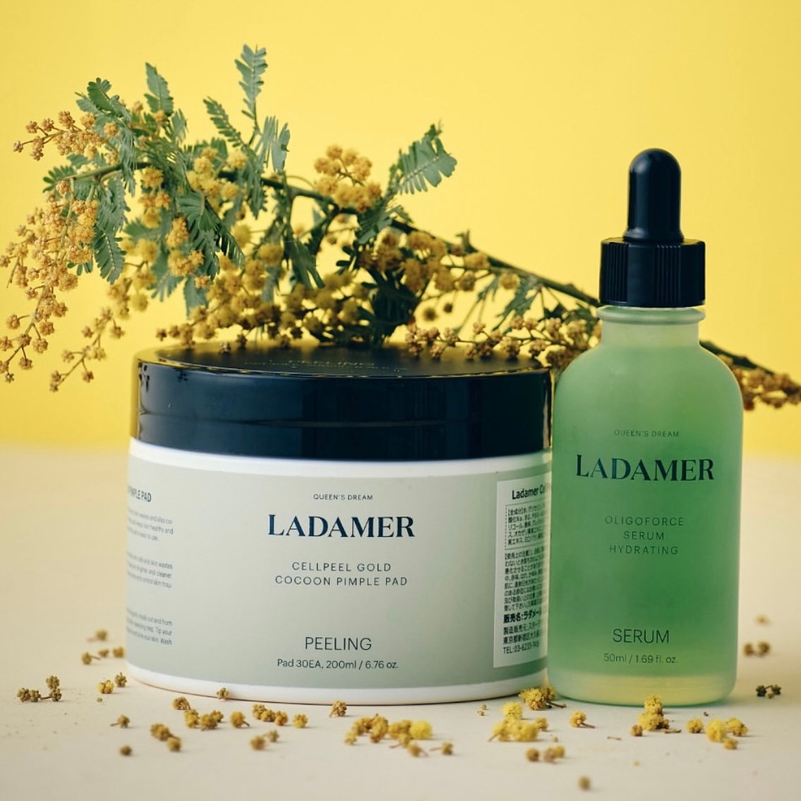 【セット販売】LADAMER ラダメール セラム 50ml・ピーリング ピンプルパッド 30枚入 箱なし　正規品