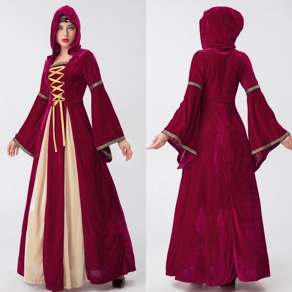 ハロウィン レトロ パレス ドレス ヴァンパイア クイーン コスチューム ゴースト 花嫁 ウィザード コスプレ ステージ衣装 8,674円