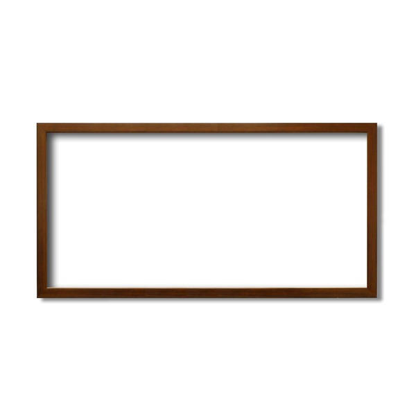 ( 長方形額 ) 横長額 700×350mm ブラウン 厚みのある作品収納可納 厚み19mmまで 縦横兼用 額 額縁 フレーム