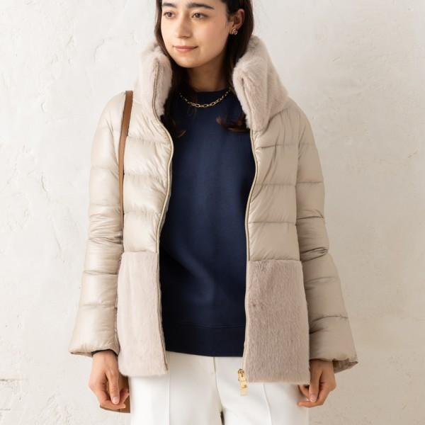 ダウンジャケット コート ベージュ レディース PI001933D12017Z 1985