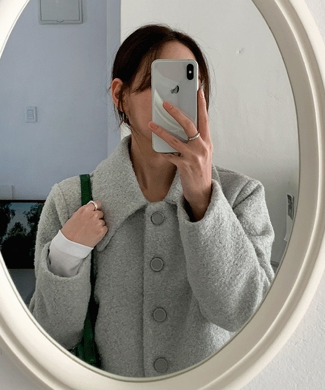 [年末ルック/祝賀客ルック/デイリールック/3color] ペスト ブクル ウール ショート コート