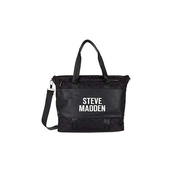 Steve Madden Bgym Quilted Overnight Tote Black One Size 並行輸入品
