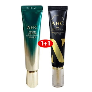 1+1 目元のしわケア！ユースラスティングリアルアイクリームフォーフェイス30ml