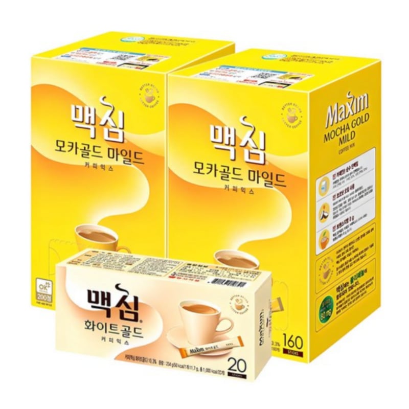 韓国人気コーヒー モカゴールド マイルド 320個 + ホワイトゴールド 20個 セット