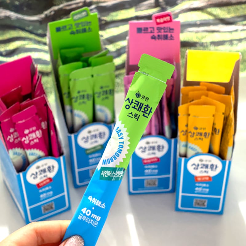 BTSメンバー愛飲 ASMRやSNSで大きな話題！二日酔い予防サプリ サンケファンスティック マンゴー, リンゴ, シャインマスカット, ピーチ4種類( 1種類18g x 10本 ) 1 セット