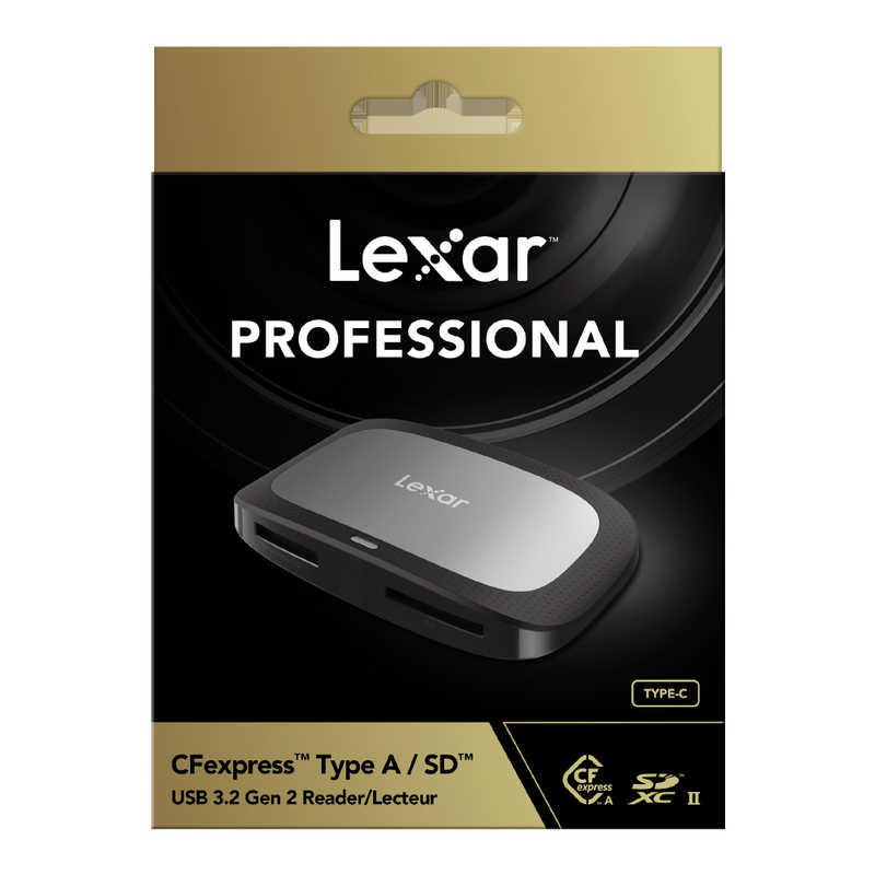 LEXAR　カードリーダーUSB3.2 Gen2 (CFexpress TypeーA SD対応) (USB3.1)　LRW530U-RNBNJ