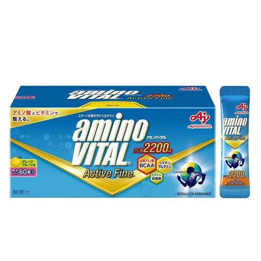 味の素 アクティブファイン グレープフルーツ味 60本入箱 アミノ酸 2200MG BCAA コンディショニング