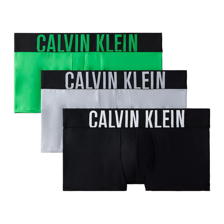 カルバンクライン：INTENSE POWER MICRO ローライズボクサーパンツ 3PK (ミスティグレー／ブラック／ブロッサムグリーン)【NB3611-921】