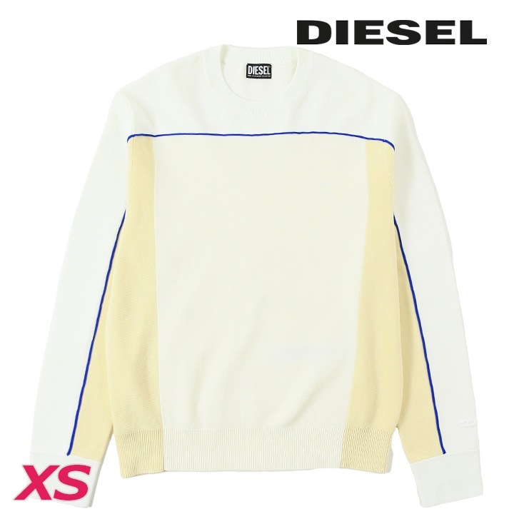 長袖ニットセーター メンズ K-WICHITA ワンポイントロゴ刺繍 切替 die-m-t-f8-106