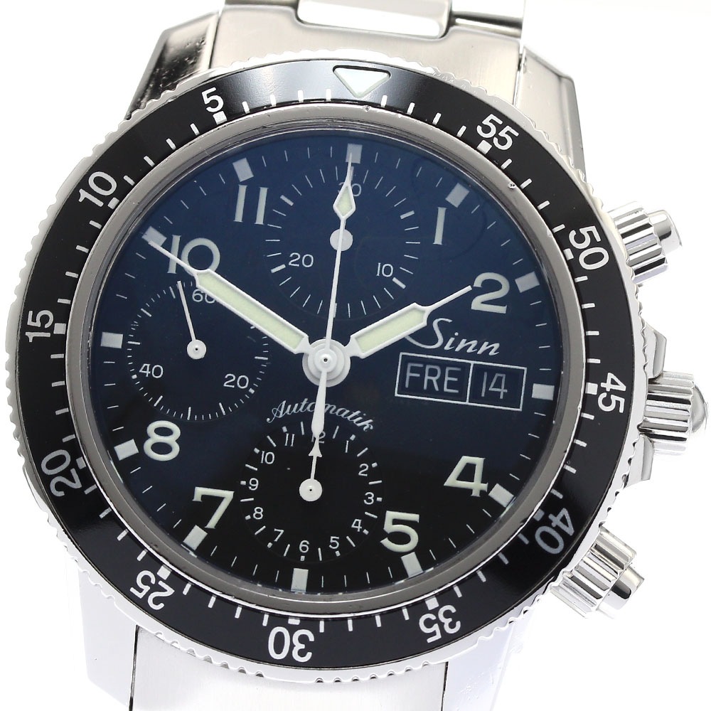ジン Sinn 103 デイデイト クロノグラフ 自動巻き メンズ 保証書付き_887420【中古】