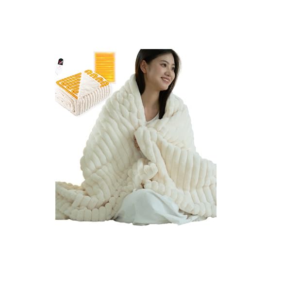 電気毛布 ひざ掛け 140X80cm 二枚合わせ 厚手仕様 10段階温度調節 12Hタイマー設定 暖かい 柔らかい 電気ブランケット あったかグッズ ダニ退治機能 自宅/オフィス用