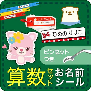 お名前シール 算数セット ピンセット付 792枚入 名前シール 摩擦で消えない ラミネートタイプ 食洗機OK 漢字対応 おなまえシール 算数 セット 入学準備 おはじき 小学校 名前 耐水 防水