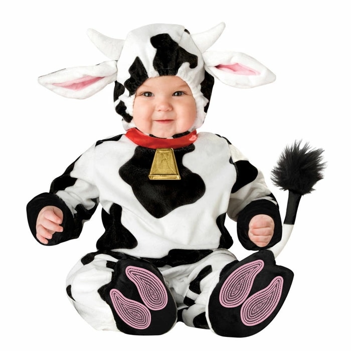 ハロウィン 衣装 子供用 キッズ 着ぐるみ ホルスタイン 乳牛 コスプレ 衣装 コスチューム プレゼント 誕生日 ギフト ベビー 赤ちゃん クリスマス ステージ 演出服 アニマル パーティー 変装 仮