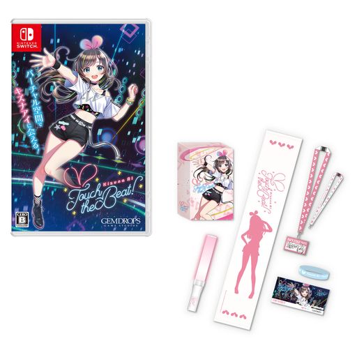 KIZUNA AI - TOUCH THE BEAT! 限定版 -SWITCH 【特典】特製BOXペンライトマフラータオルネックストラップカードケース特製スタッフカードシリコンバンドライブチケット(通