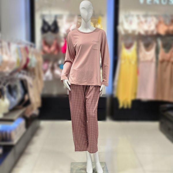 コートや起毛チェック柄の室内着セット(vepv39551w/vep3951w)_s