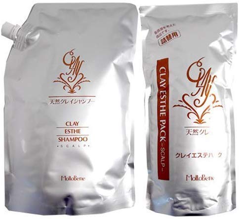モルトベーネ クレイエステ シャンプー 800ml & パック 500g セット moltobene 【詰め替え用・レフィル】