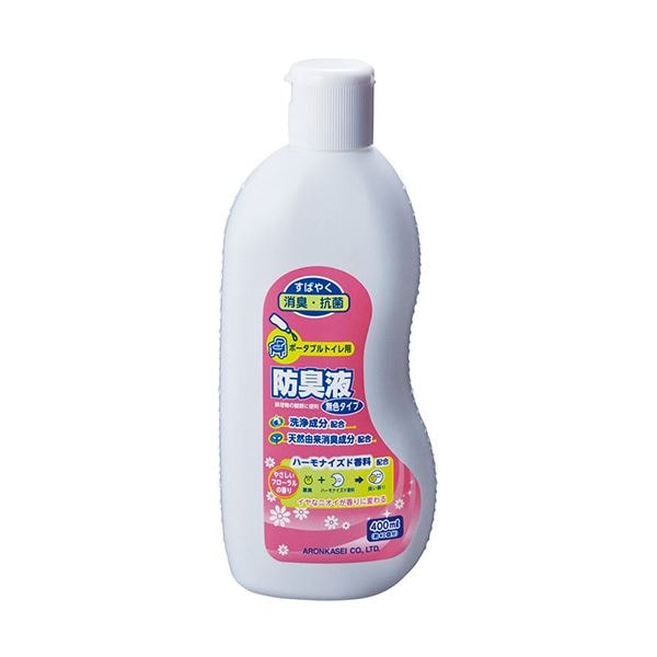 （まとめ）アロン化成 ポータブルトイレ用防臭液無色タイプ 400ml 533-207 1本[x5]