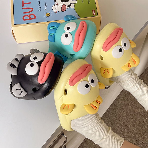 Qoo10] キャラクタースリッパぬいぐるみ ハンギョ