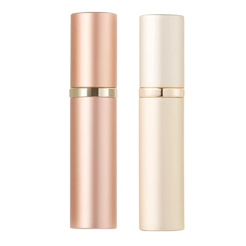 SINNMAO アトマイザー 詰め替え ポータブル クイック 香水噴霧器 携帯用 詰め替え容器 香水用 ワンタッチ補充 香水スプレー パフューム プシュ式… (ローズゴールドシャンパンゴールド)