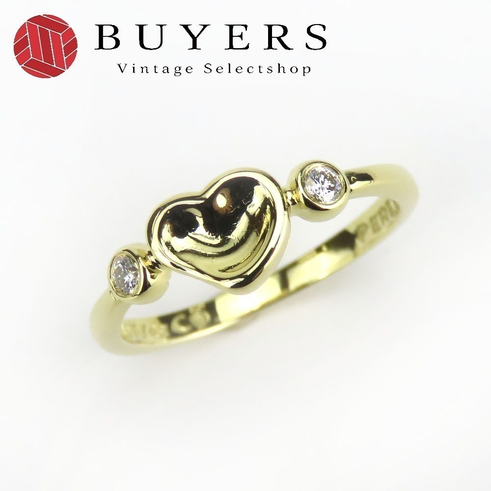 中古 リング・指輪 フルハート K18YG ダイヤモンド 約2.3g イエローゴールド エルサペレッティ 約＃8.5 ジュエリー レディース 女性