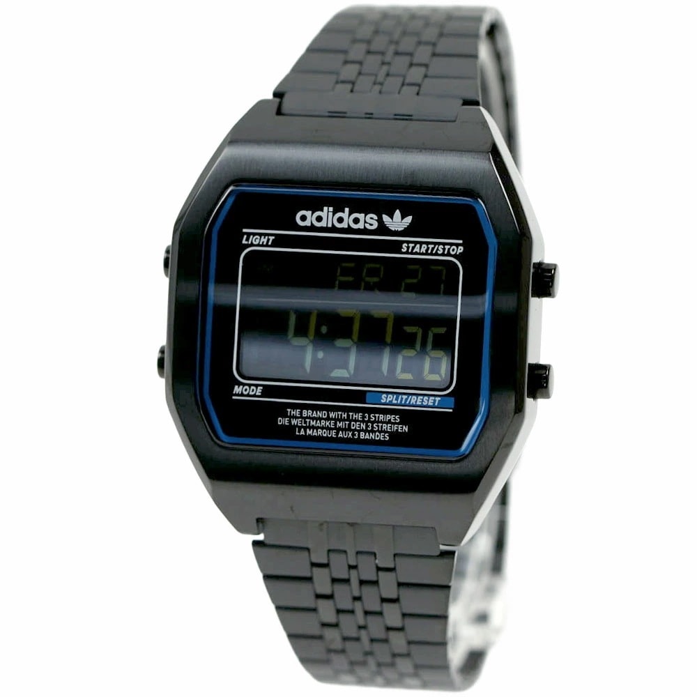 アディダス 腕時計 デジタル メンズ レディース ユニセックス ステンレススチール ブラック adidas DIGITAL TWO Unisex AOST22073