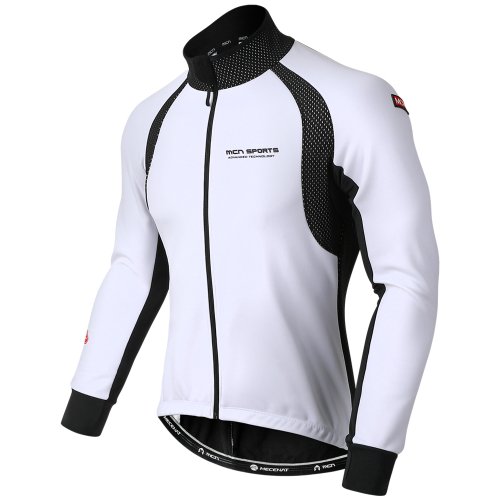 MCNSPORTS ホワイト起毛防風/撥水加工ウィンタージャケット