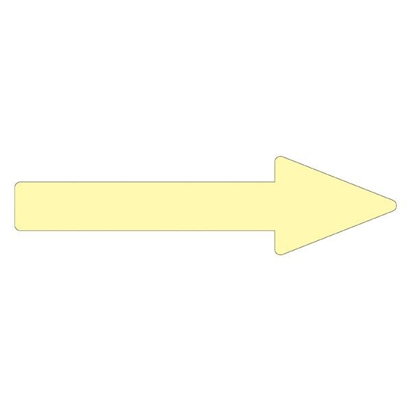 配管識別方向表示ステッカー （蛍光黄） 貼矢23 [10枚1組]