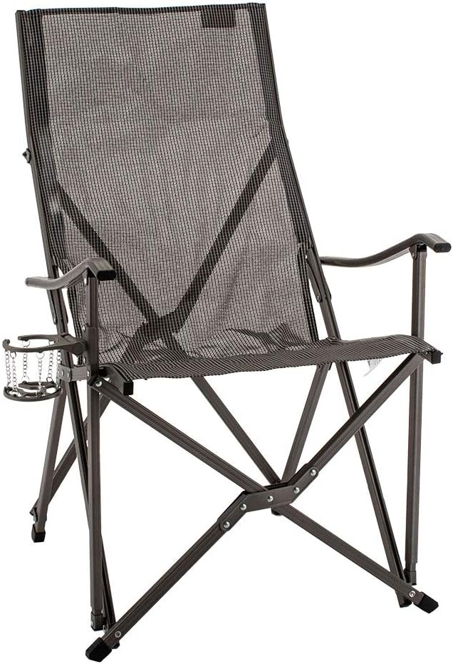アウトドア チェア PATIO SLING CHAIR 折りたたみ式 2000020294 グレー 椅子 ドリンクホルダー付 イス [並行輸入品]