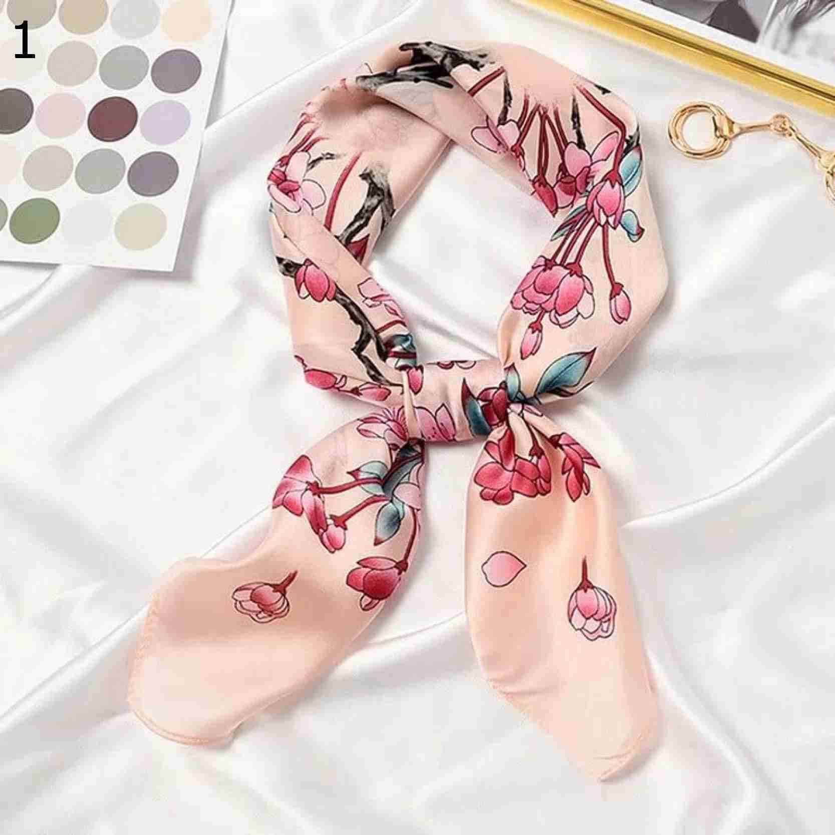 【20%OFFクーポン～】かわいい漫画の春の女性のスカーフプリントコミックラップヘアリボン多彩な秋スクエアヘッドバンド スカーフ (Color : 6 Size : 70x70cm) 5,091円