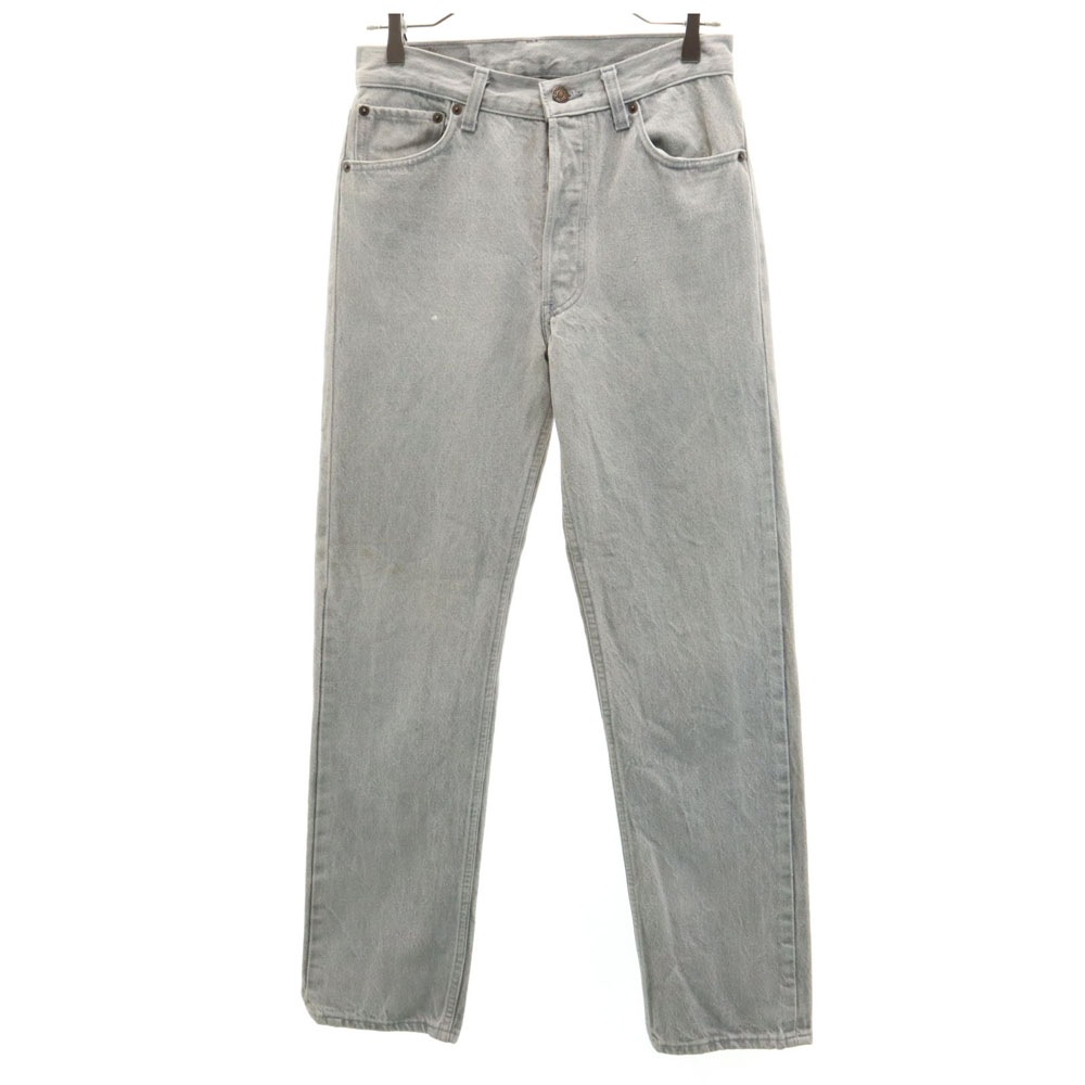 80s 501 USA製 オールド 先染め ボタンフライ ストレートデニムパンツ w30 グレー系 ジーパン メンズ