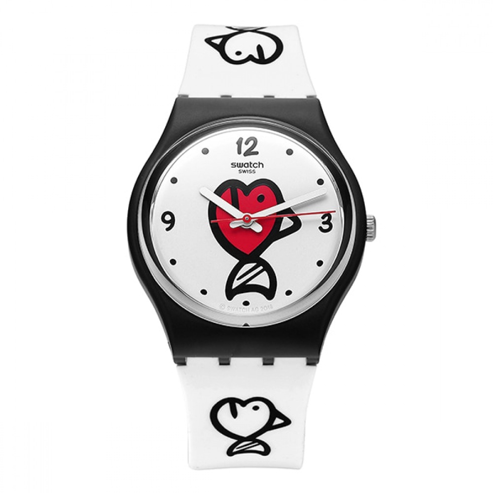 Swatch GB321 アイラブユアフォークフィッシーフィッシーパブリックウレタンウォッチ