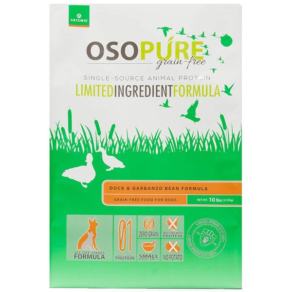 オソピュアグレインフリー ダック＆ガルバンゾー 犬用 4.5kg 8,168円