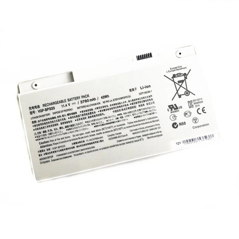 VGP-BPS33 互換 適用されます FOR 3760mAh/43Wh VAIO SVT1511M1E SVT-14 VGP-BPS33 ノートPC修理交換用のバッテリー 0409-ak321