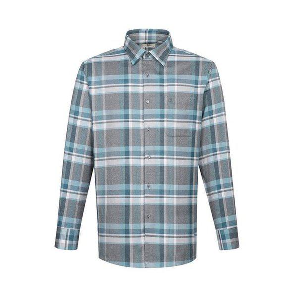 起毛イージーケア ラージチェック カジュアルシャツ レギュラーフィット__DLW3SHCL131G1