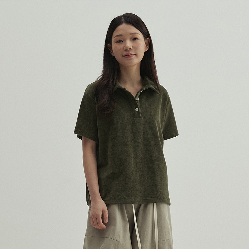 테리 PK셔츠_카키