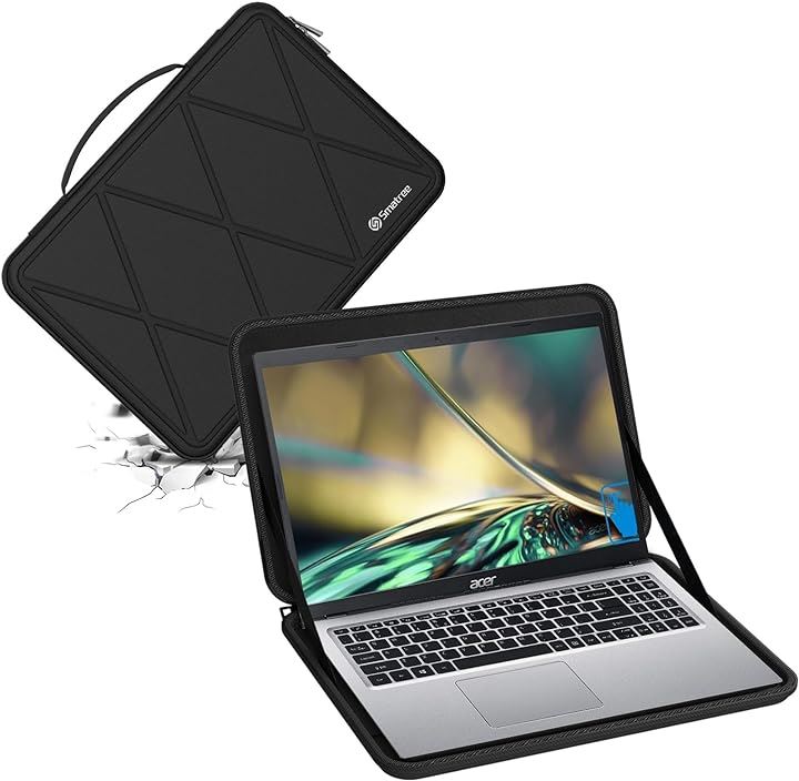 ハードEVA保護スリーブ 15.6インチ Acer Aspire 1-A115-32-C7ZW Vero Laptop( Black, For Acer 15.6インチ（M87）)