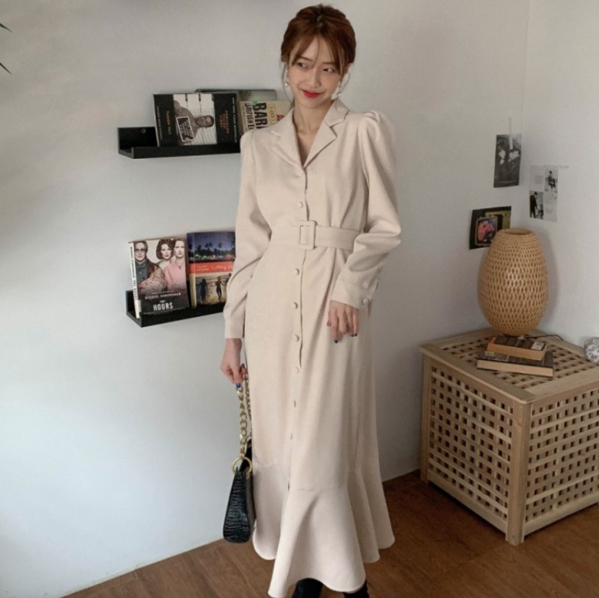 ワンピース デート シャツワンピース ロング ロング丈 袖あり 長袖 かわいい 大人可愛い きれいめ シンプル カジュアル 大人 上品 おしゃれ お洒落 主役級 存在感 春 秋 10代 20代 30代