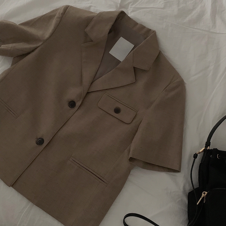 [グッドクオリティ] トーブポケット半袖ジャケット - jk