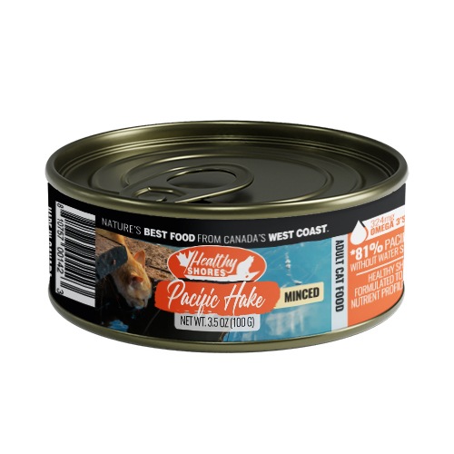 Healthy Shores 猫用ウエットフード[パシフィックへイク(メルルーサ)]100g*24缶