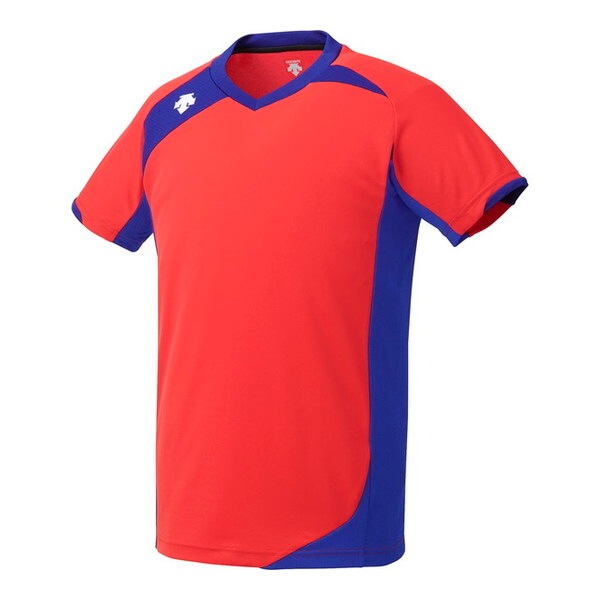デサント バレーボール ハンソデバレーボールシャツ レッド×ロイヤル XO DSS4720B RED 4,851円