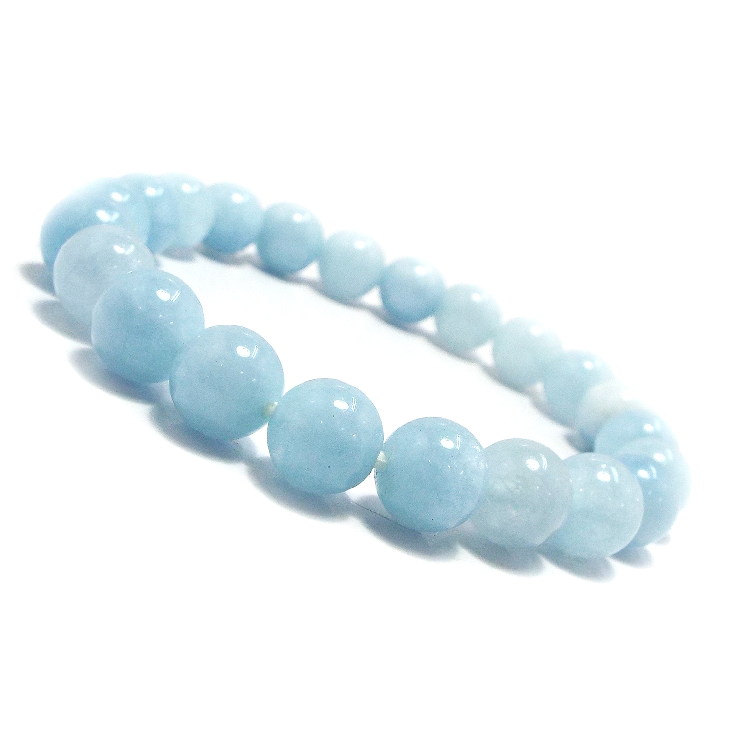 Qoo10] 天然石 ブレスレット アクアマリン 藍玉 : 腕時計・アクセサリー