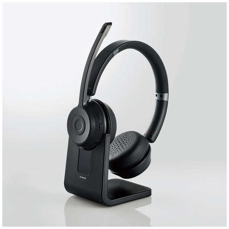 エレコム　ELECOM　ヘッドセット＋充電スタンド ブラック ［ワイヤレス(Bluetooth)＋有線 /両耳 /ヘッドバンドタイプ］　LBT-HSOH21BK