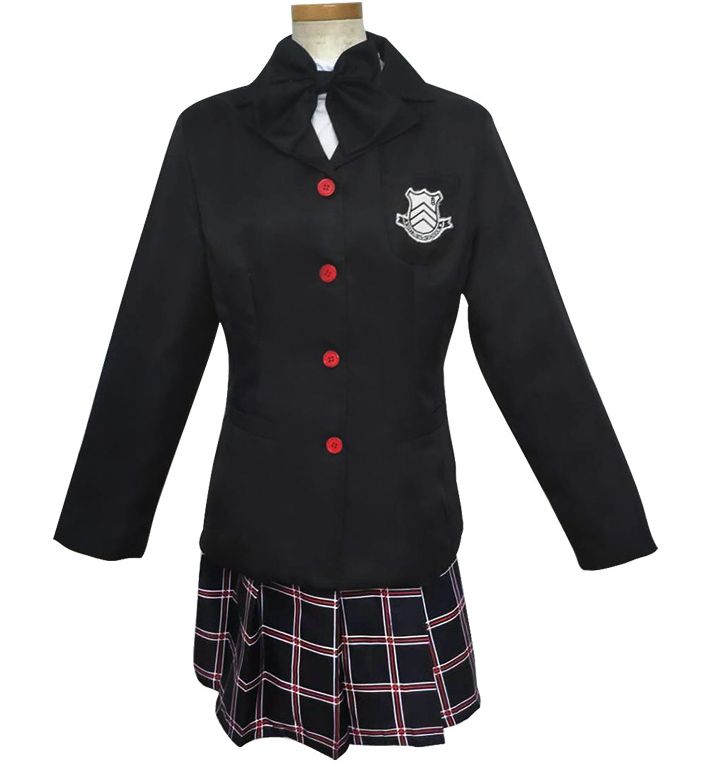 ペルソナ5 風 P5 芳澤かすみ （よしざわかすみ） 新島真 （にいじままこと） 秀尽学園 コスチューム コスプレ衣装 5点セット サイズ XS―XL