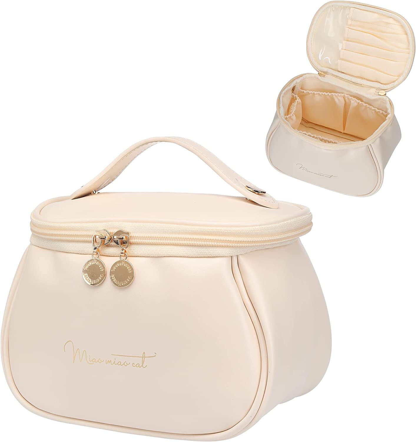 【1つ買うと1つ無料】化粧ポーチ メイクボックス 大容量 メイクポーチ バニティポーチ コスメポーチ かわいい おしゃれ 化粧品収納ポーチ ブラシ入れ 小物入れ コンパクト 小さめ 軽量 防水 持ち運