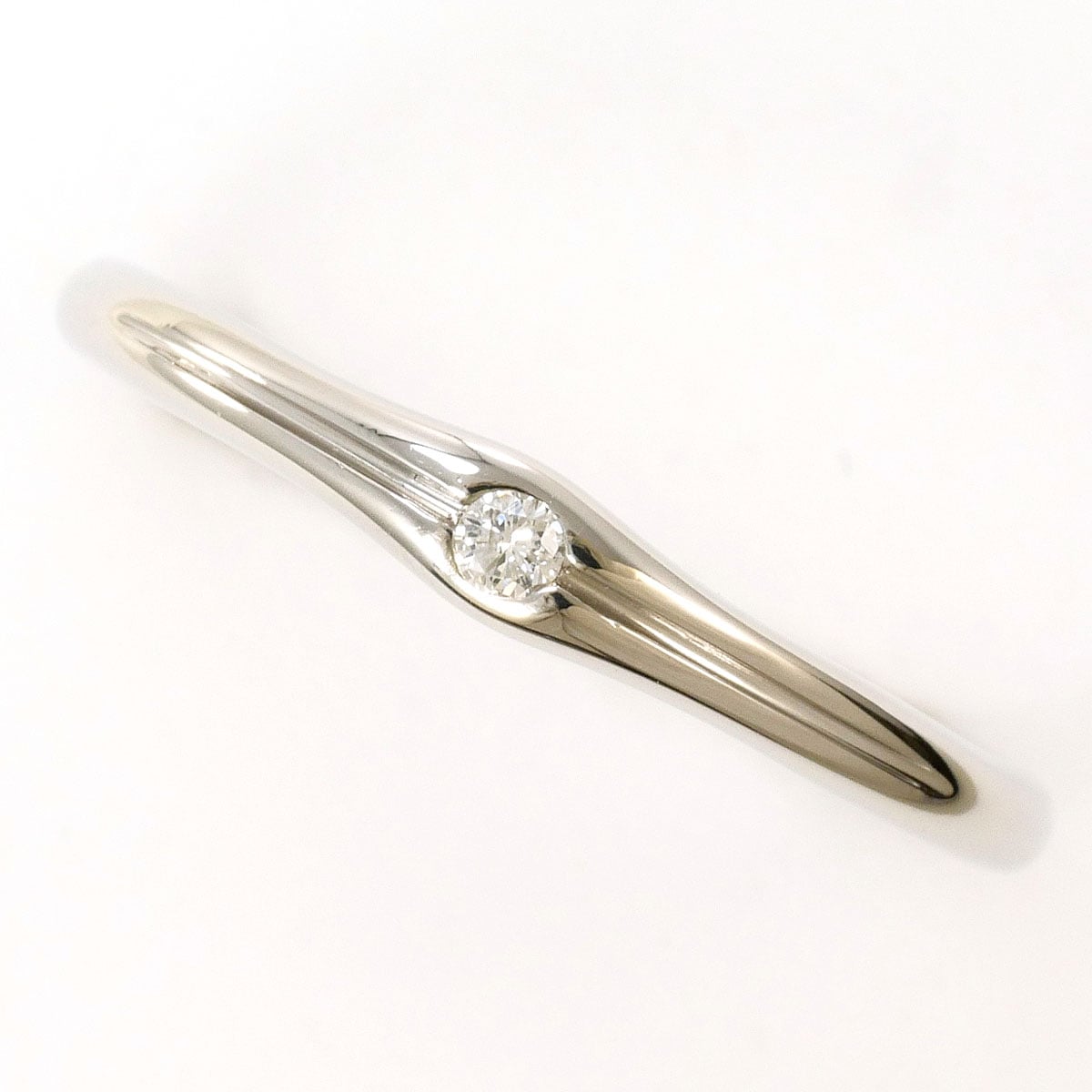 PT900 プラチナ リング・指輪 12.5号 ダイヤモンド 0.03ct 総重量約2.6g 中古