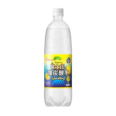 他サイト： アイリスオーヤマ 炭酸水 レモン 1000ml ×15本 富士山の強炭酸水 バナジウム含有 強炭酸水 ペットボトル 静岡県産 ケース 1リットル ボトル 割り材の商品画像