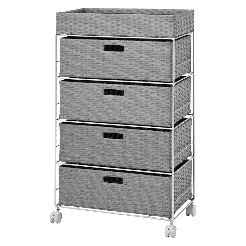 HAGIHARA(萩原) RAN-2412GY ランドリーチェスト(グレー・幅50.5×奥行30.5×高さ85cm) RAN2412GY