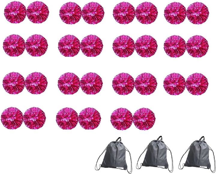 SWAANBELLE ポンポン チア ダンス チアリーダー キッズ 運動会 応援 セット(ピンクパープル30個)