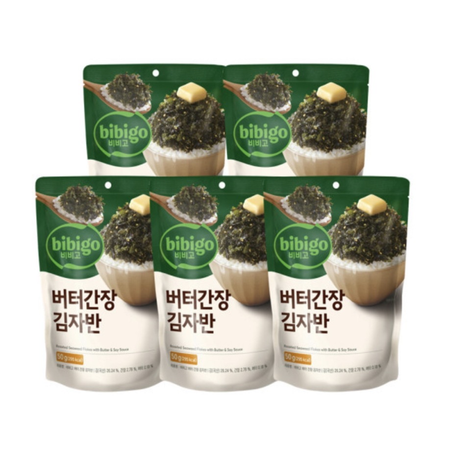[ BEST ] CJ のりふりかけ 韓食 バター醤油海苔ジャバン, 50g x 5個