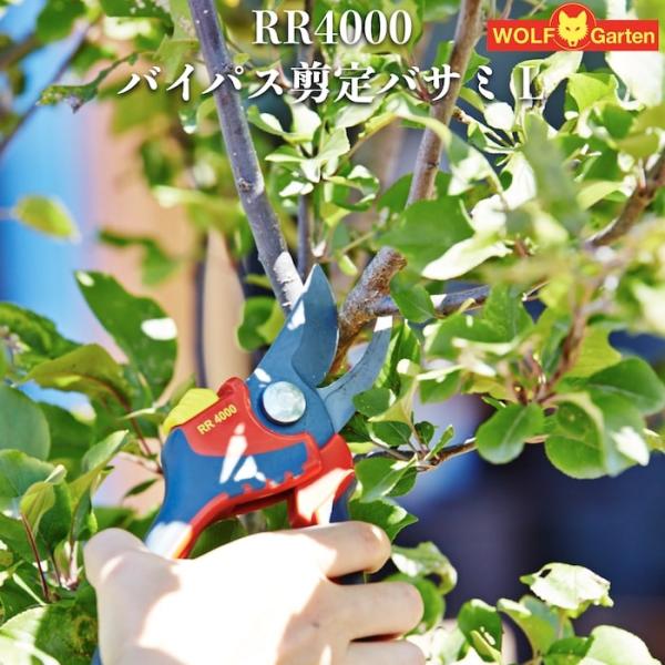 剪定ばさみ RR4000 ウルフガルテン バイパスタイプ スチール製刃 ドイツブランド 枝きり 盆栽 小枝 庭木 園芸 観葉植物